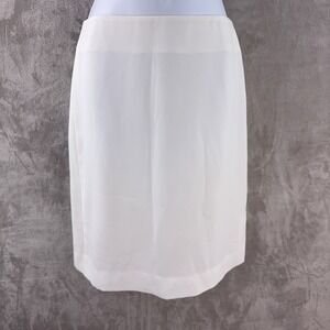 Vintage Salvatore Ferragamo Skirt Womens Size 10 White Midi Career Classic Italy
